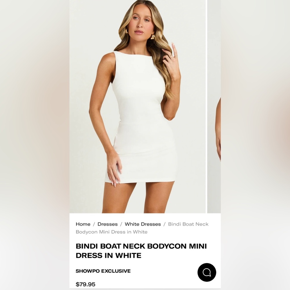 Showpo White Boatneck Dress